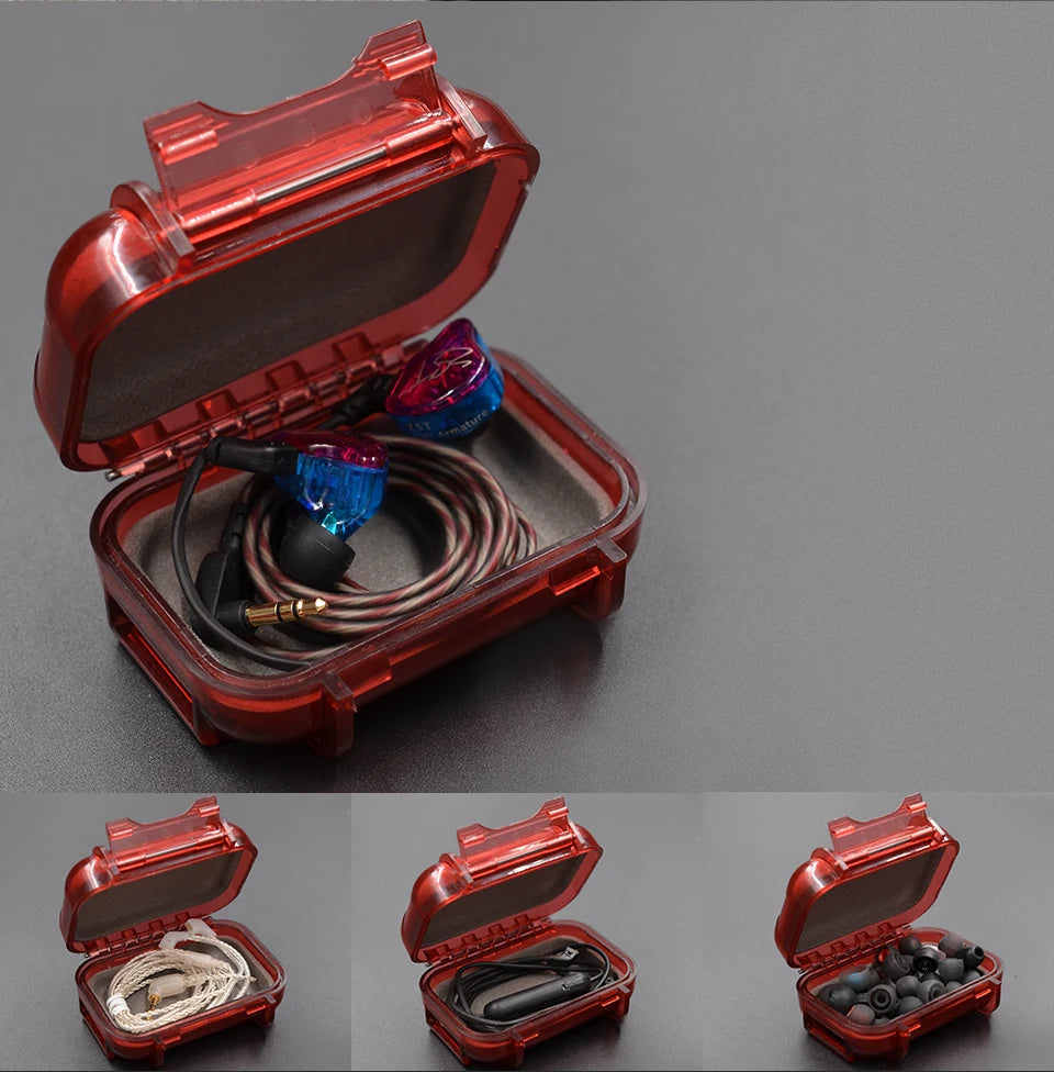 KZ Earphone Case ABS Resin Waterproof Protective Portable Storage Case Bag Box Earbud for KZ ZSN ZS6 ASX ZSX ZAX AS16 EDX