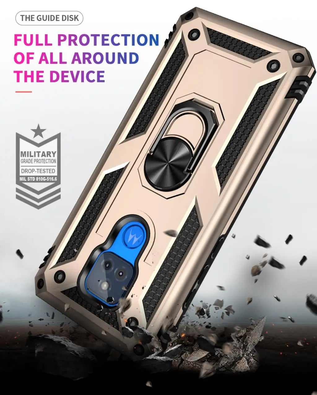 for Moto G Play Case for Phone Moto G Play 2021 Case Shockproof Armor Rugged Military Protective Car Holder Magnetic Cover - Caseverse