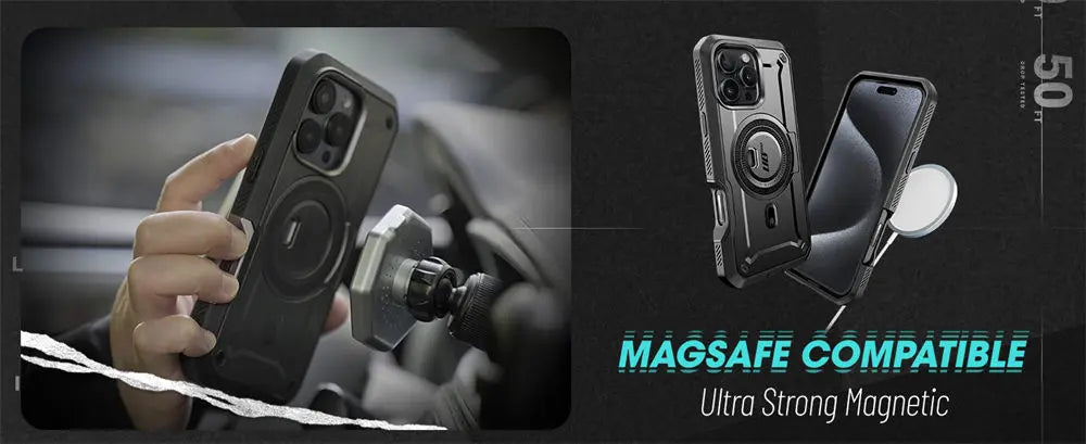 For iPhone 16 Pro Max Case 6.9“ 2024 SUPCASE UB Pro Mag Full Body Rugged Phone Case with Built-in Screen Protector Belt-Clip - Caseverse