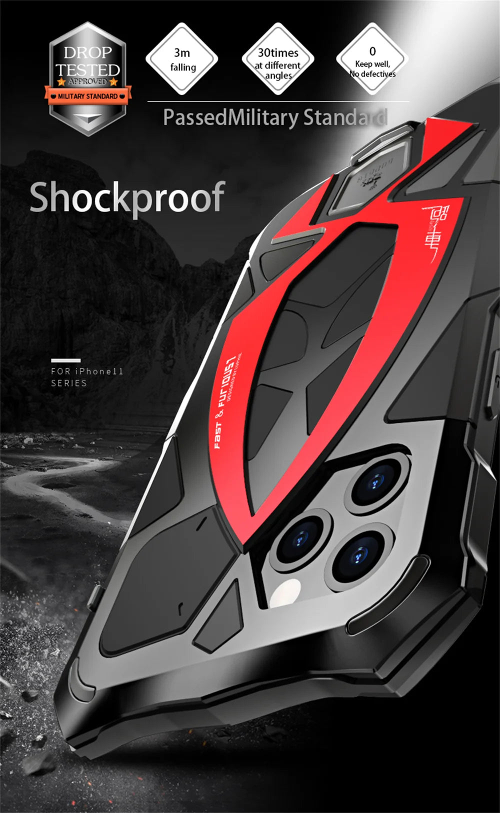 Luphie Rugged Phone Case Military Grade Armor Shell For iPhone 15 14 13 Pro Max Shockproof Metal Fundas - Caseverse