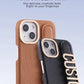 Leather Phone Case Custom Name Wristband Metal Gold Letters Personalized Cover for iPhone16 15 14 13 12 11ProMax 15 16plus