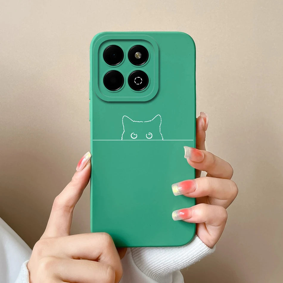Case For Honor X6B Phone Back Cover Cute Avocado Soft Comfortable Liquid Silicone Camera Protection Anti Drop Bumper Capa Funda - Caseverse