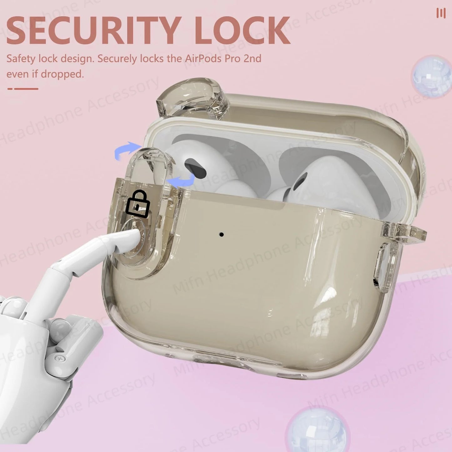 Transparent headphone case For AirPods Pro 2 USB C Funda Capa for AirPod Pro 1st Gen 2 3 Charging Case USB-C 2023 2022 2019 Case