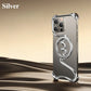 Oatsbasf Metal Phone Case for iPhone 16/16 Pro/16 Pro Max Ultra-thin Frameless Magsafe Shockproof Minimalist Protective Covers