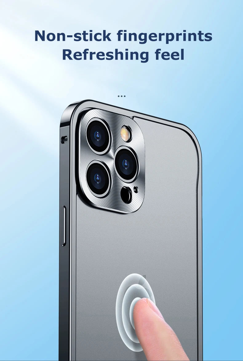 Metal Phone Cases For IPhone 12 13 14 15 16 Pro Max Plus Cover Magnetic Aluminum Frame Phone Shell For Iphone 13 Mini 14 15 Plus