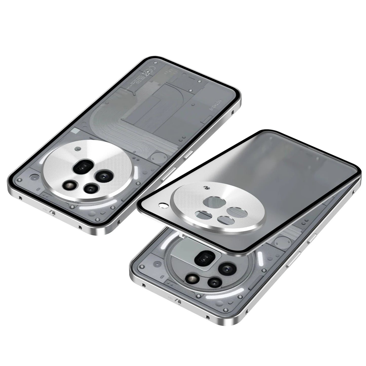 Metal Aluminium Alloy Frame Hard PC Backboard Shockproof Phone Cover for Nothing Phone 3A Pro Case