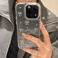 INS Japan Korea Silver Bowknot Phone Case For iPhone 15 16 14 13 12 11 Pro Max X XS XR 7 8 Plus Girl Epoxy Clear Glitter Cover - Caseverse