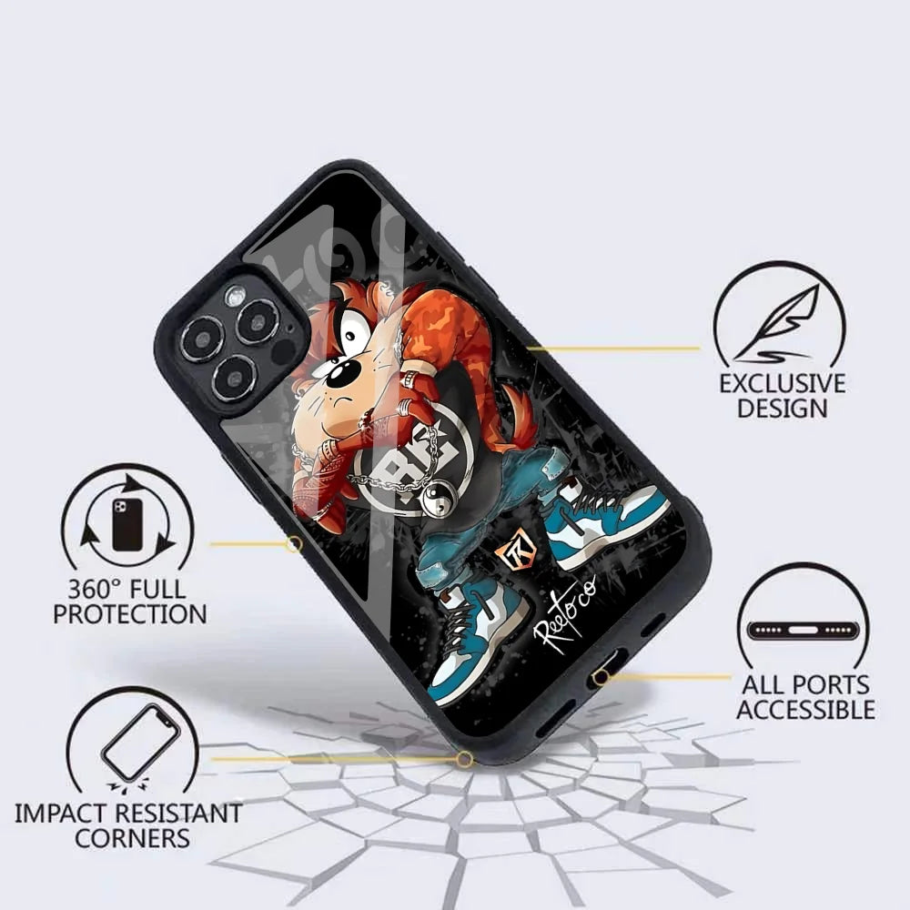 Tasmanian Devil Taz Phone Case Strong Magnetic For IPhone 15 14 13 Pro Max Mini Alex Mirror For Magsafe Wireless Charging Cover - Caseverse