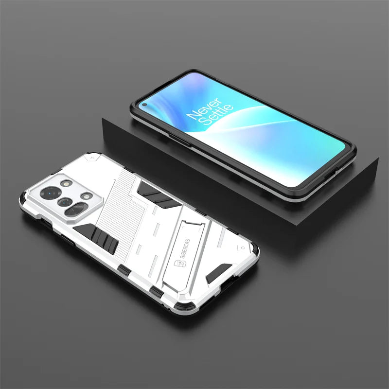 For Oneplus Nord 2T 5G Case Armor Shockproof Phone Cases For One Plus Nord2T Nord 2 T Stand Holder Rugged Silicone Cover Coque - Caseverse
