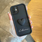 Cute INS Love Heart Personalized Name Case For iPhone 16 15 14 13 12 11 Pro Max Luxury Soft Silicone Custom DIY Cover 15 Pro Max - Caseverse