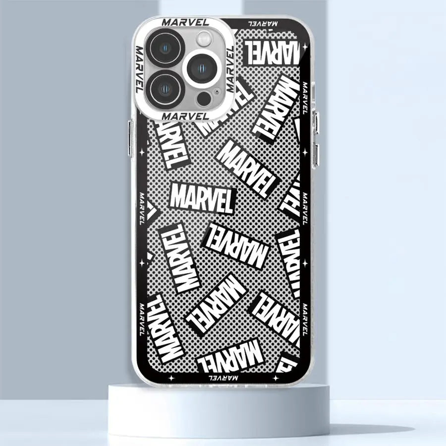 Marvel Logo Cover Phone Case for Motolora Moto G22 G32 G52 G71 G72 G73 Edge 40 Clear Soft TPU
