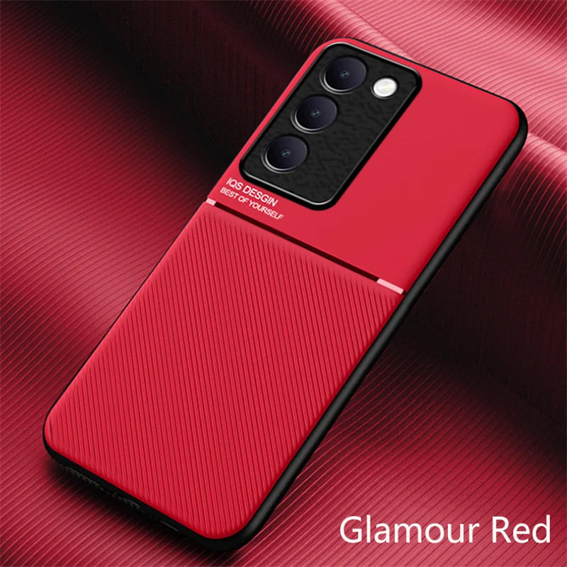 Rugged Protective Cover for VIVO V40 SE V30 Lite 5G V30 Pro V29 V29e Case Built-in Car Magnetic Holder Phone Coque Fundas - Caseverse