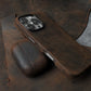 YMW Italian Crazy Horse Genuine Leather Case for iPhone 16 Pro Max 15 14 Personality Cowhide Magnetic Phone Cover - Caseverse