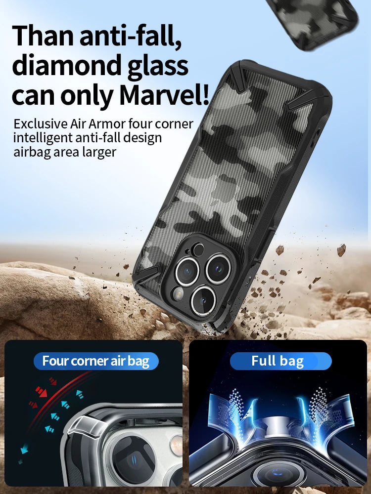 Ringke Case Compatible with iPhone 15 Pro 6.1-Inch, [Military-Grade Protection] Advanced Protection PC + TPU Bumper Phone - Caseverse