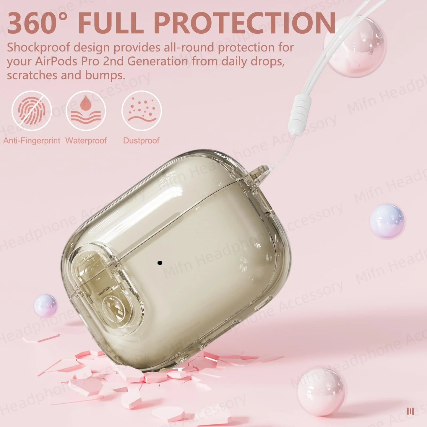 Transparent headphone case For AirPods Pro 2 USB C Funda Capa for AirPod Pro 1st Gen 2 3 Charging Case USB-C 2023 2022 2019 Case