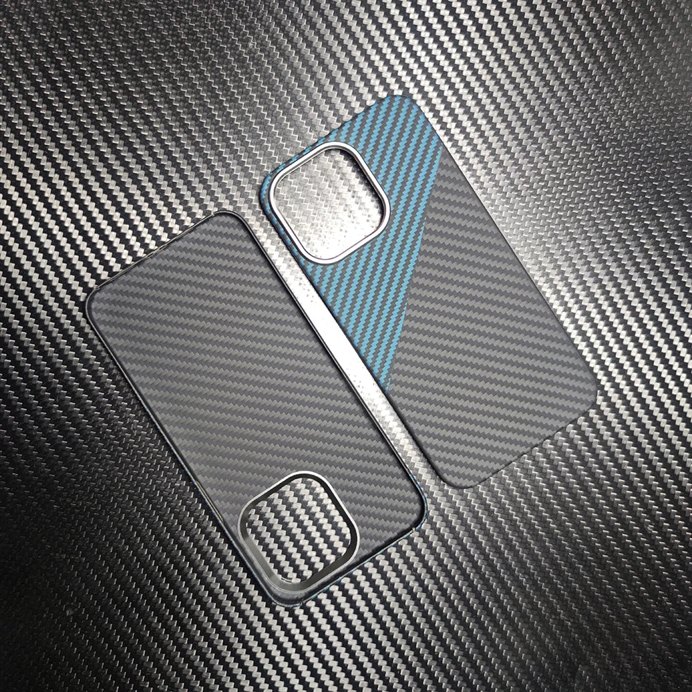 real carbon fiber phone case for iphone16 1514 13 12 pro max case metal ring aramid fiber phone cover for iphone 15/12/13 pro