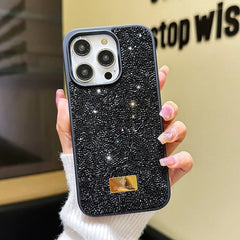01 Stylish Diamond Sparkling Phone Case For Iphone 16 15 14 13 12 11 Pro Max Plus Women's Gift Back Shockproof Phone Case