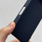 Luxury Alloy Lens 3D Relief Black Carbon Fibre Pattern Case For iPhone 13 14 15 16 Pro Max Slim Shockproof PC Cover For Magsafe