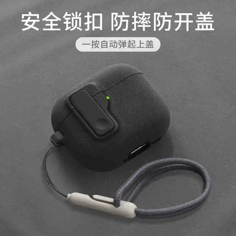 2024 New Hard Protector for AirPods 4 with Magnetic Lid Lock Hybrid Case Luxury Protection Cover for Apple AirPods 4(USB C)