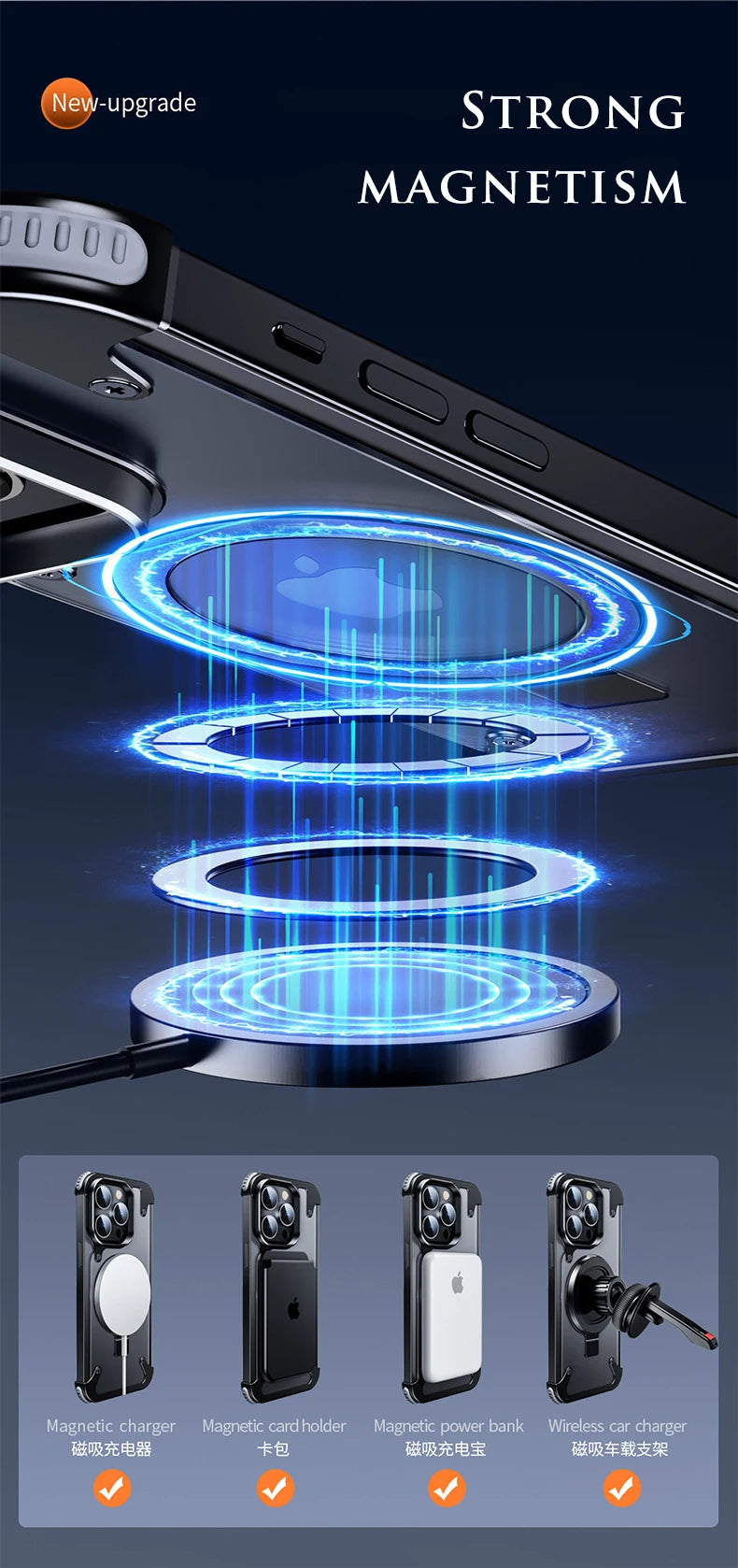 Aluminum Alloy Magnetic Stand Rimless Phone Case For iPhone 13 14 15 Pro Max 15Plus Metal Lens Shell  Frosted Matte Back Cover - Caseverse