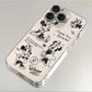 Black Luxury Mickey Minnie Phone Case For Xiaomi Redmi Note 13 12 12S 11 10 9 9T 8 A1 A2 A3 K40 Pro Plus 4G 5G Transparent Cover - Caseverse