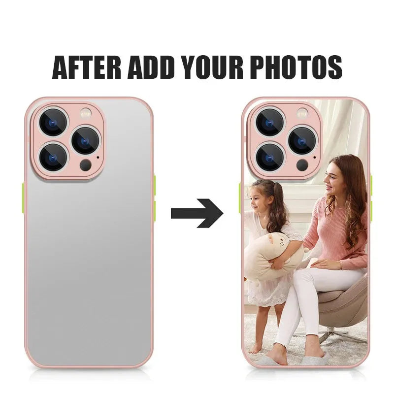 Personalized DIY Customized Name Photo Phone Case For iPhone 16 15 Pro Max 14 13 12 11 Pro Max X XR 7 8 Shockproof Acrylic Cover - Caseverse