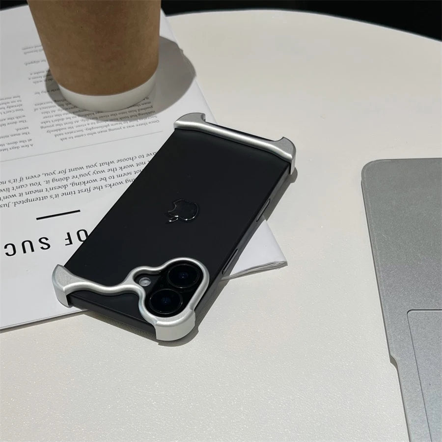 Luxury Aluminum Metal Bumper Arc Phone Case For IPhone13 14 15 16 Pro Max 16Pro Plus Urban Pulse Ultra Lightweight Phone Cover