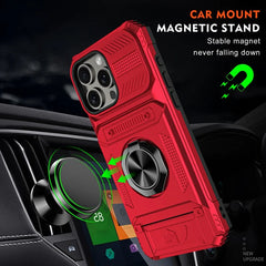 Military level armor card holder ring stand phone case for iPhone 16 15 14 13 Pro Max car phone magnetic shockproof hard cover