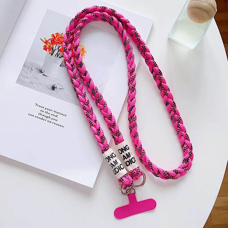 The Phone Case Lanyard Is A Long Cross-Body Braided Outdoor Mountain Rope And Can Be Worn On The Shoulder To Prevent Loss.