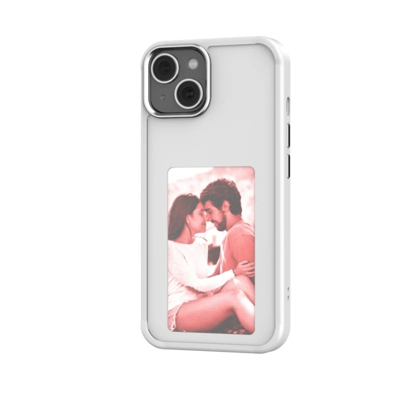 E-ink Screen Smart Phone Case NFC Functions Case For Fundas iphone 13 Case iPhone 15 14 Pro Max DIY Case - Caseverse
