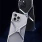 Luxury Aluminum Rimless Phone Case For iPhone 16 15 13 14 Pro Max Metal X Type Removable Heat Dissipation Armor Shockproof Cover