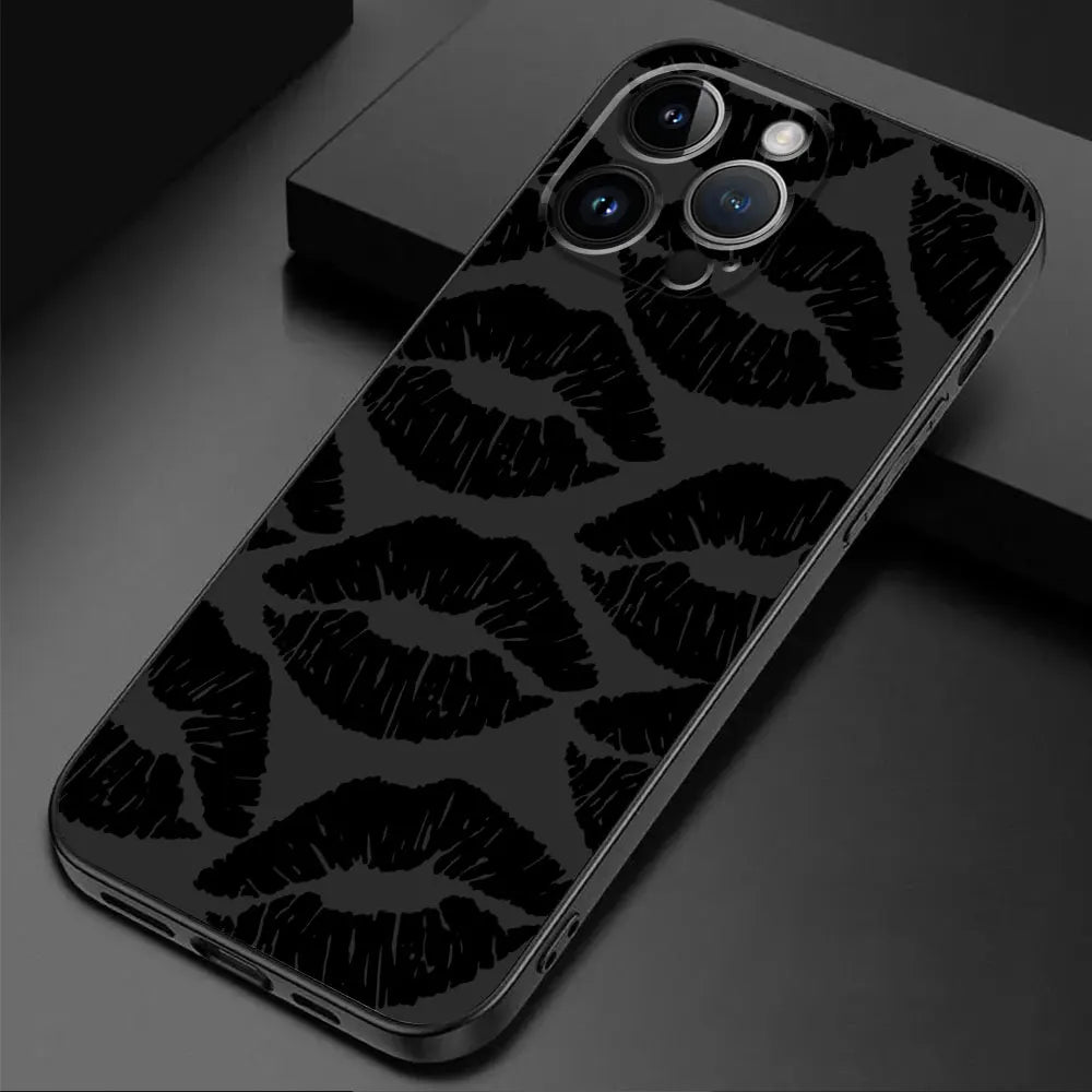 Black Soft Cases Back Cover Sexy Girl Red Black Lips Kiss Phone Case for Huawei P20 Lite P40 Lite P30 Pro P Smart Z P30 Lite - Caseverse