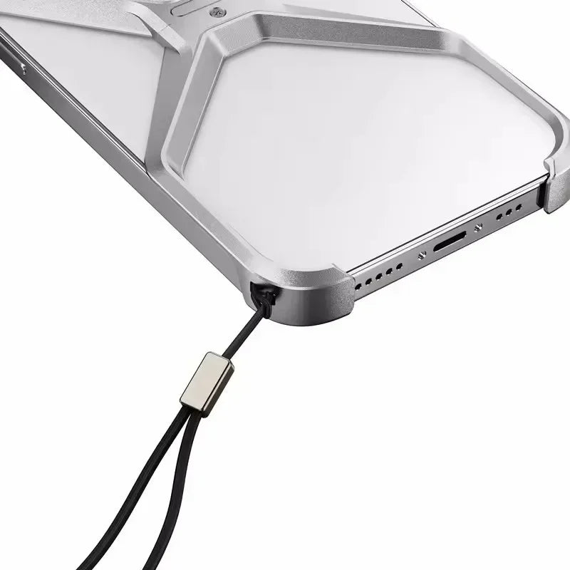 Aluminum Alloy X-shaped Metal Frame  Phone Case for IPhone 16 15 Pro Max 14 13 Military Grade Drop Protection Cover - Caseverse