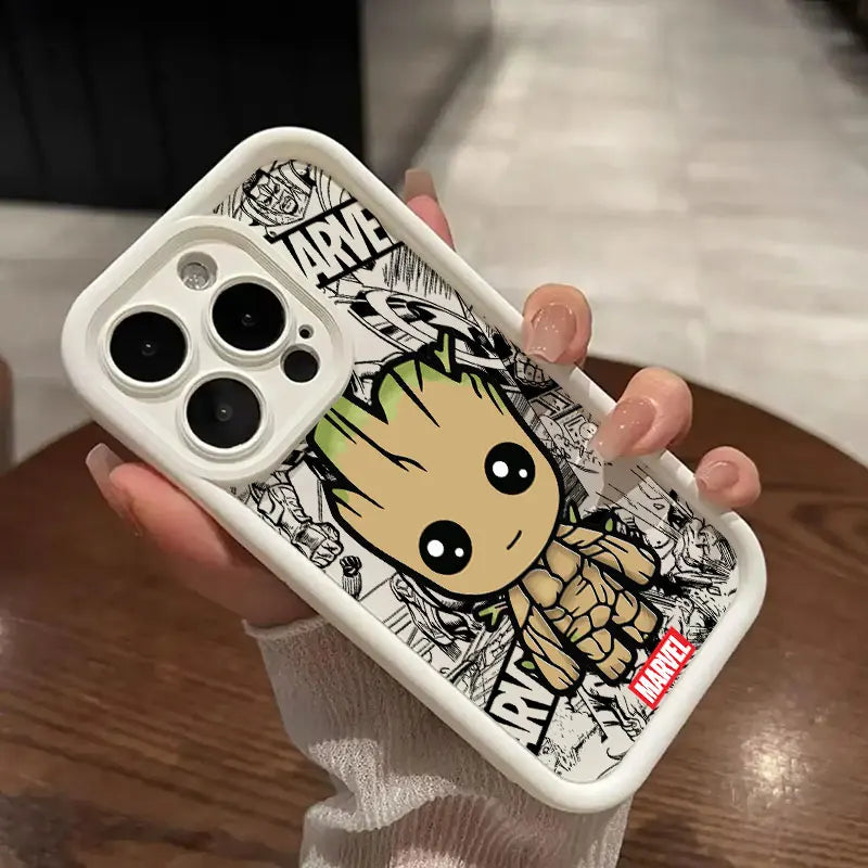 Marvel Cartoon Venom Deadpool Groot Phone Case for iPhone 16 Cases iPhone 15 14 13 12 Mini 11 Pro Max 16 Plus X 15Pro Back Cover - Caseverse