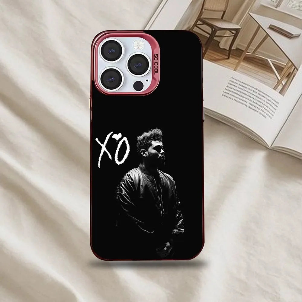 The W-Weeknd XO Singer  Phone Case For iPhone 16,15,14,13,12,11,Mini,Pro,SE,MAX Pink Matte Silicone Cover