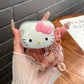 Cute Pink Hello KT Cat Cover for AirPods 4 Cartoon Earphone Case for Airpods Pro2 Pro 3 2 1 Protective Cover with Keychain