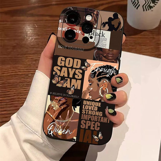 Slogan Pattern Silicone Phone Case For iPhone 11 Cases For iPhone 15 16 Pro Max 14 13 12 Pro Max XR X XS 7 8 Plus SE 2022 Cover