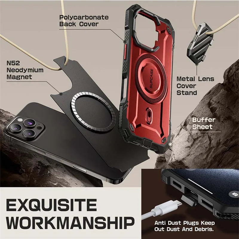 SUPCASE For iPhone 16 Pro Case 6.3" 2024 UB Mag XT Heavy Duty Rugged Strong Magnetic Phone Case with Camera Cover - Caseverse