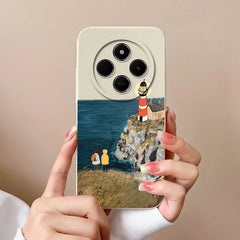 For Redmi 14C Phone Case Cartoon Astronaut Full Coverage Anti Drop Funda For Xiaomi Redmi 14 C Soft Liquid Silicone Bumper Capa