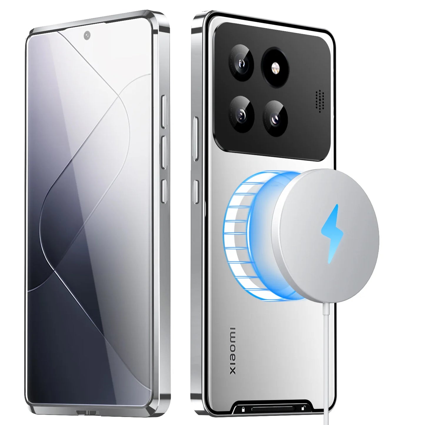 Aluminum Alloy Metal Phone Case For Xiaomi 14pro Xiaomi 13T Pro Aromatherapy Magnetic Magic Shield Anti-fall Protective Case