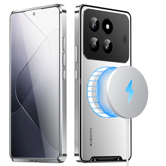 Aluminum Alloy Metal Phone Case For Xiaomi 14pro Xiaomi 13T Pro Aromatherapy Magnetic Magic Shield Anti-fall Protective Case