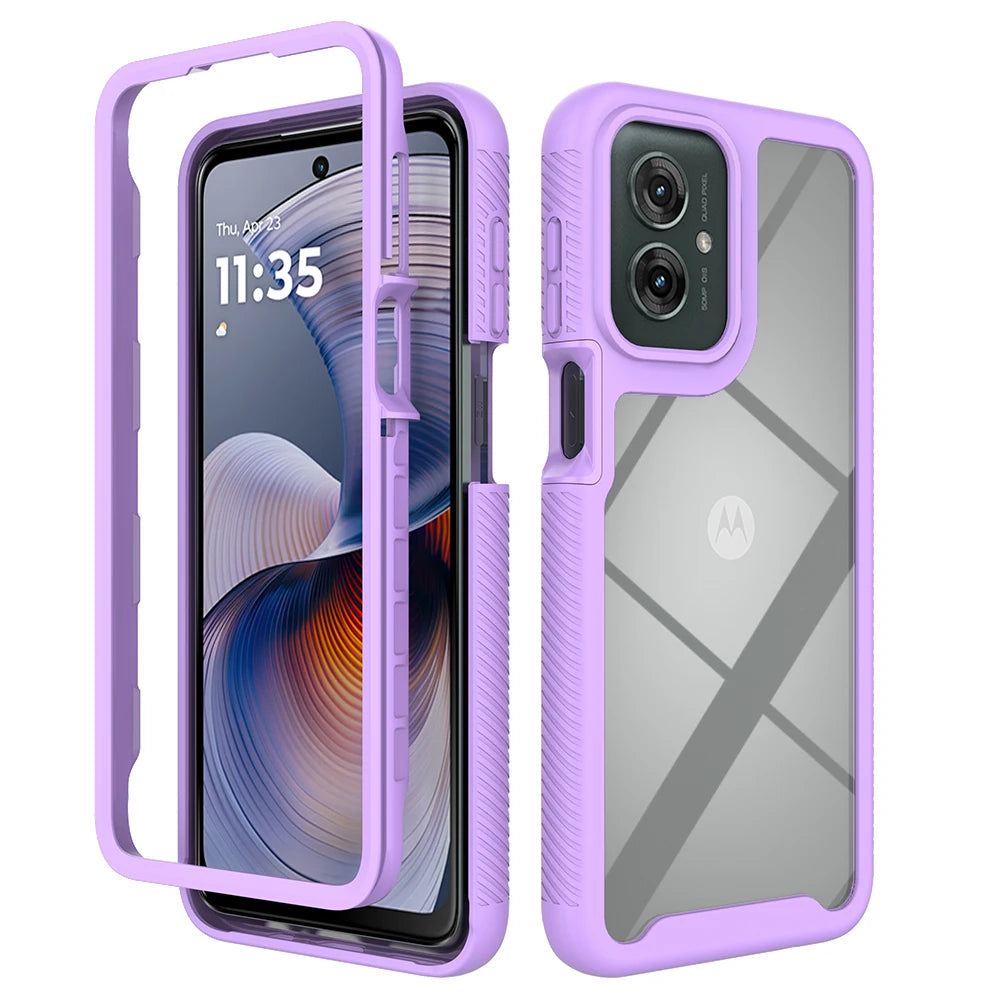 Moto G55 5G Phone Case Shockproof Clear Case TPU Bumper Rugged Cover For Motorola Moto G35 5G Protective Case - Caseverse