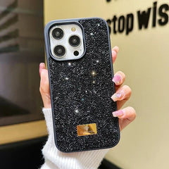 01 Stylish Diamond Sparkling Phone Case For Iphone 16 15 14 13 12 11 Pro Max Plus Women's Gift Back Shockproof Phone Case