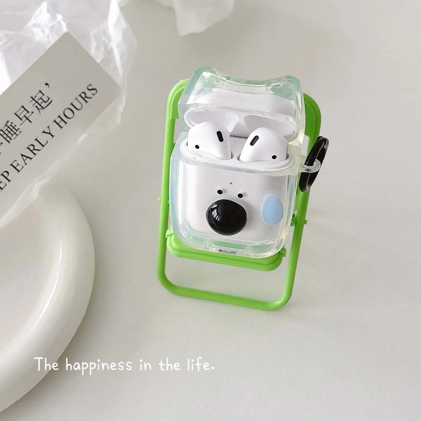 Ins 3D puppy funny dog cartoon wireless bluetooth charging box for apple airpods 1 3 pro 2nd 2 4 relif earphone case