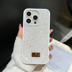 01 Stylish Diamond Sparkling Phone Case For Iphone 16 15 14 13 12 11 Pro Max Plus Women's Gift Back Shockproof Phone Case