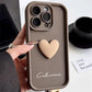 Cute INS Love Heart Personalized Name Case For iPhone 16 15 14 13 12 11 Pro Max Luxury Soft Silicone Custom DIY Cover 15 Pro Max - Caseverse