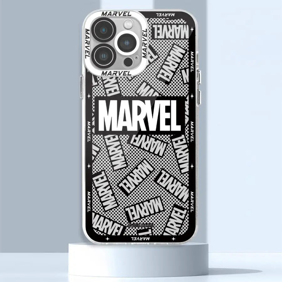 Marvel Logo Cover Phone Case for Motolora Moto G22 G32 G52 G71 G72 G73 Edge 40 Clear Soft TPU