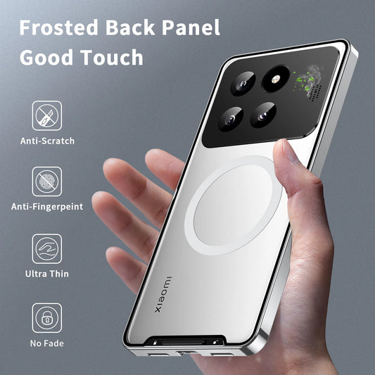 Aluminum Alloy Metal Phone Case For Xiaomi 14pro Xiaomi 13T Pro Aromatherapy Magnetic Magic Shield Anti-fall Protective Case
