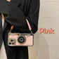 Creative Luxury 3D Retro Camera Phone Case for Iphone 15 14 13 12 11 Pro Max 14plus Cute Soft Tpu Phone Case Lanyard Back Cover - Caseverse