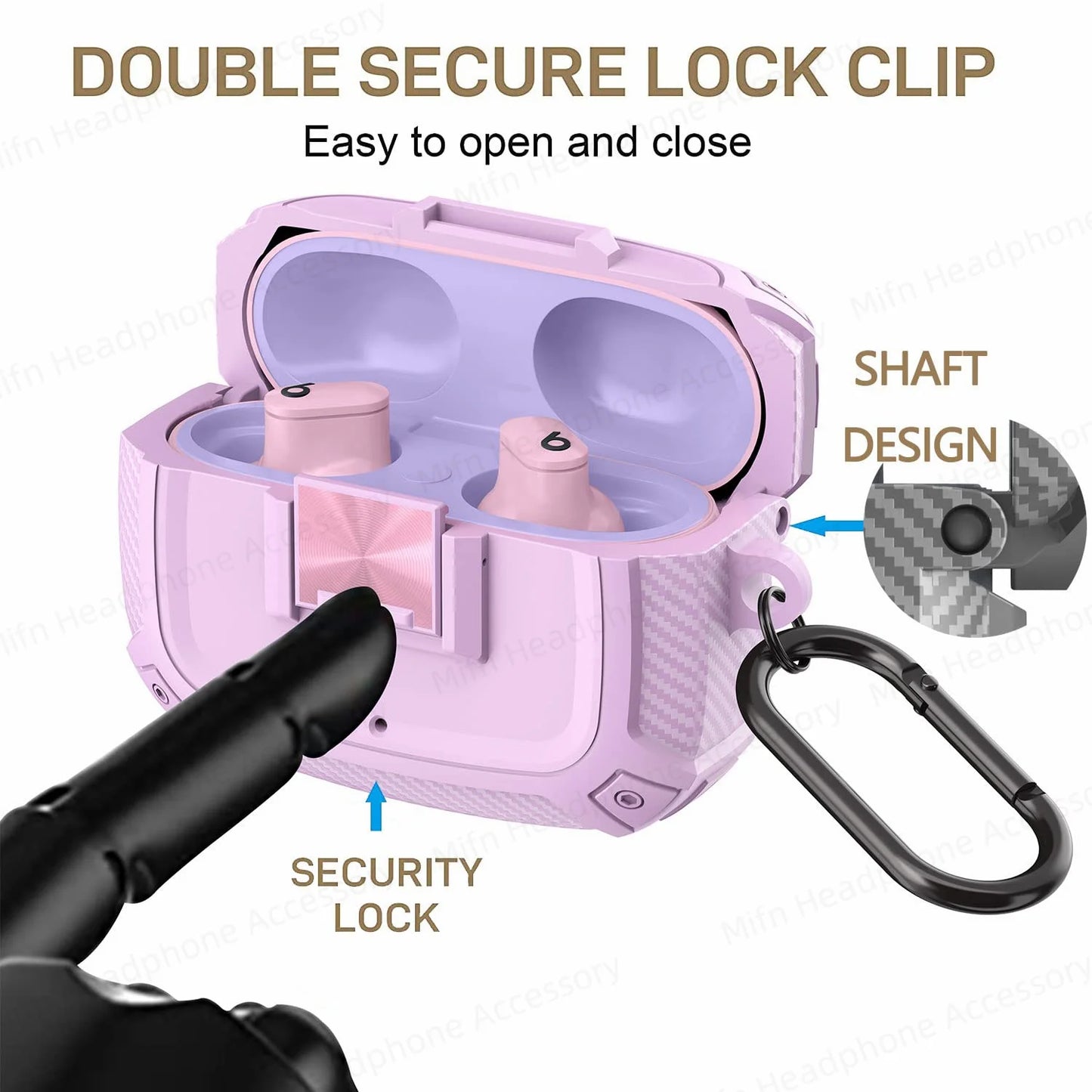for Beats Studio Buds/Beats Studio Buds+Headphone case with Lanyard Anti drop Earphone protect Cover For Beats Studio Buds Capa